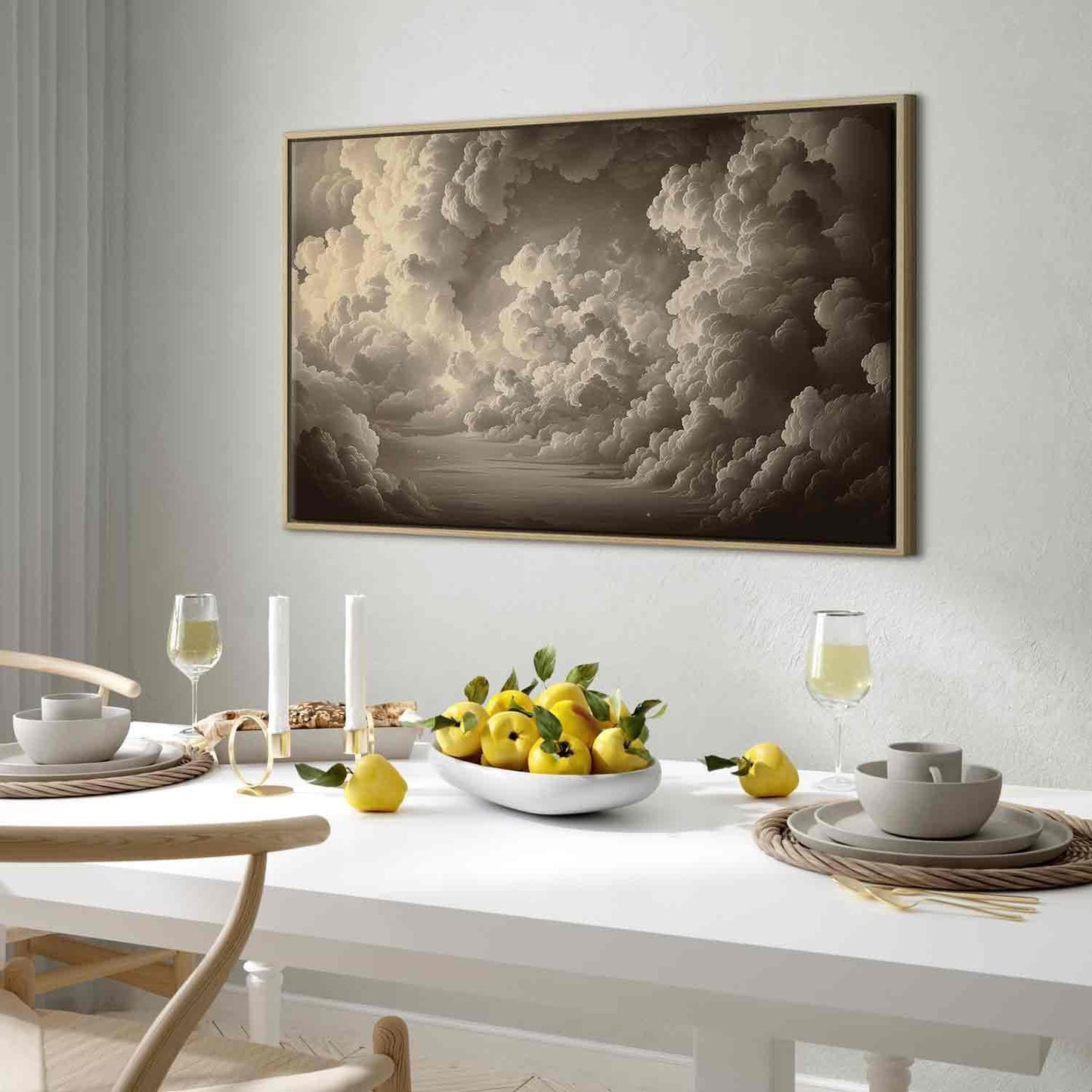 Leinwandbild - Whisper of Illuminated Clouds: Soft Play of Light in the Theater of the Heavens