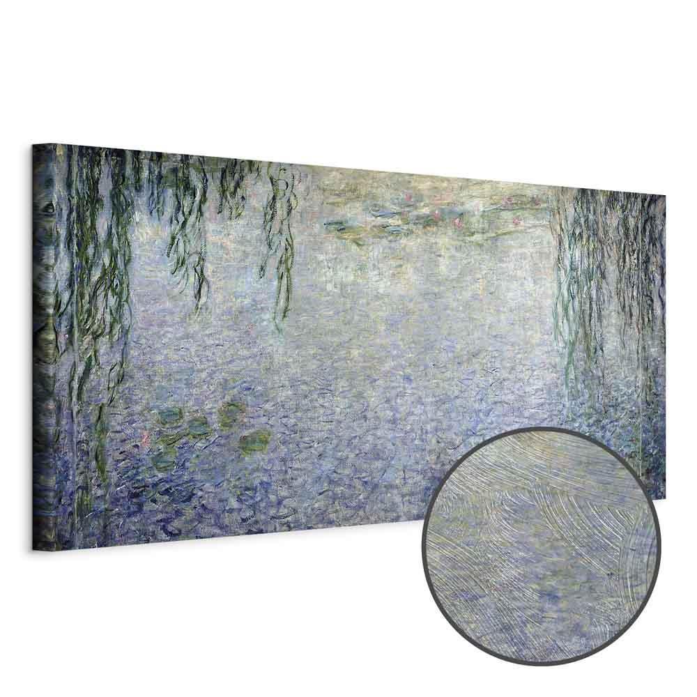 Leinwandbild - Claude Monet – The Water Lilies – Clear Morning with Willows