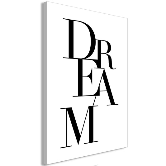 Leinwandbild „Black Dream“ – Elegante Abstraktion in Schwarz-Weiß