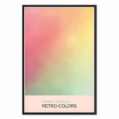 Leinwandbild - Cherry Breeze - Pastel Gradient in Delicate Retro Colors