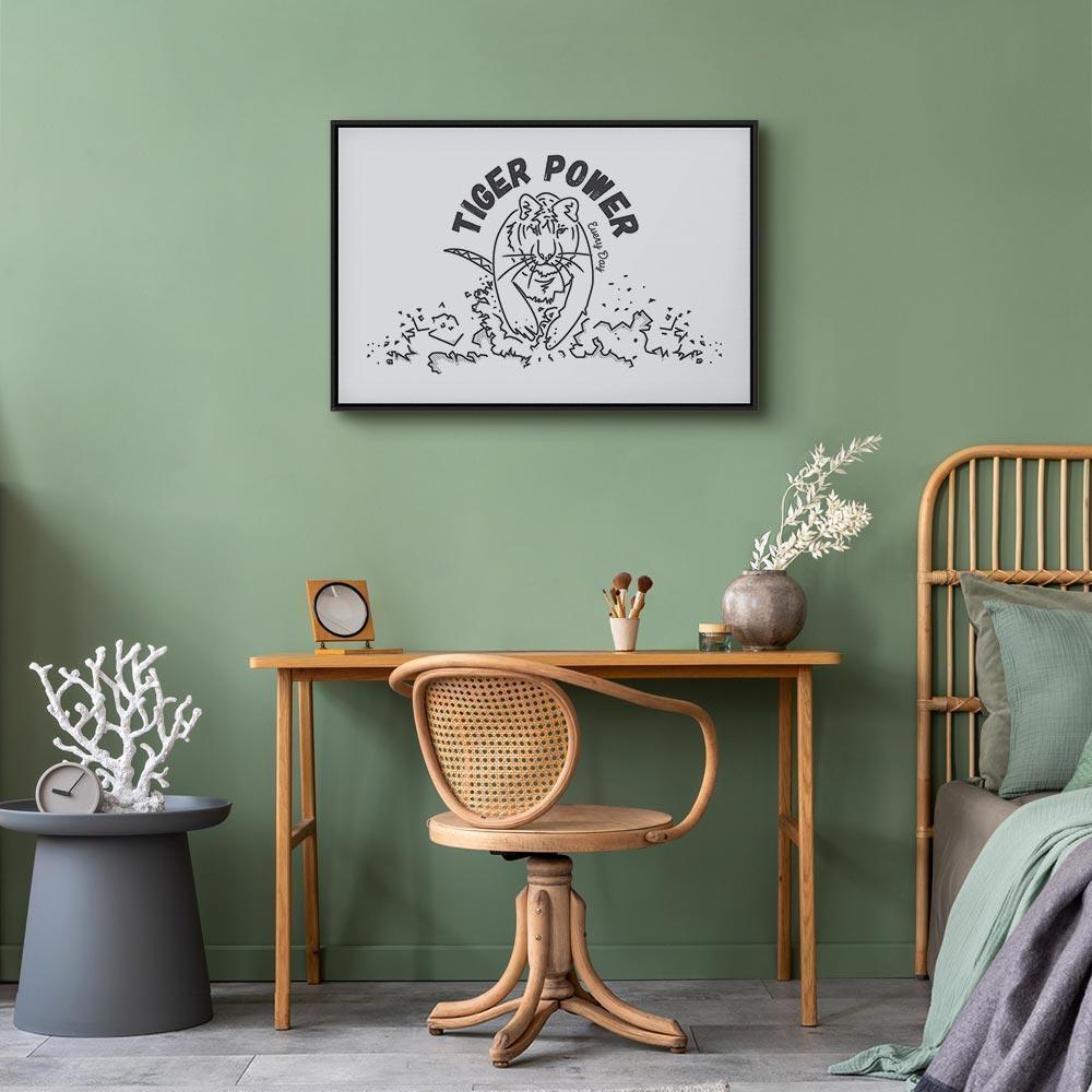 Leinwandbild - Tiger Power (1 Part) Wide
