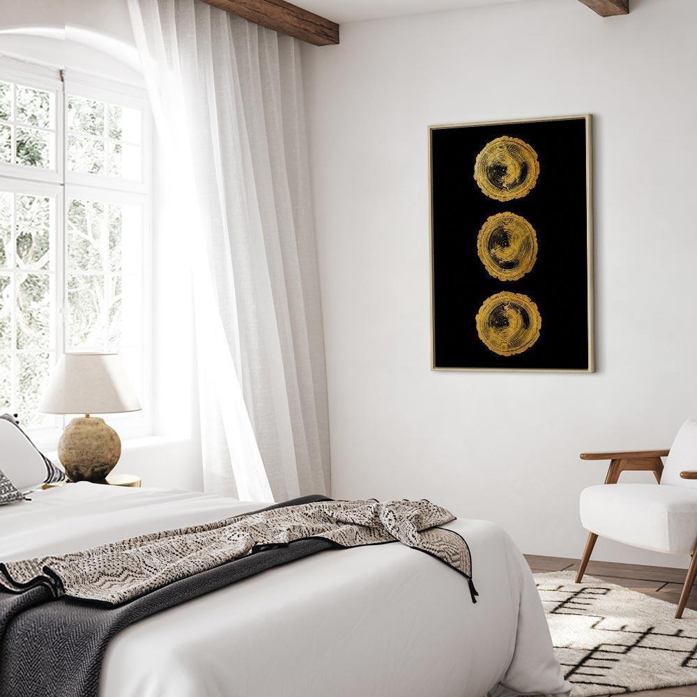 Leinwandbild - Golden Knots (1 Part) Vertical