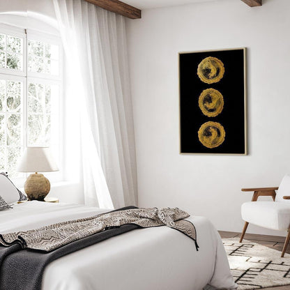 Leinwandbild - Golden Knots (1 Part) Vertical