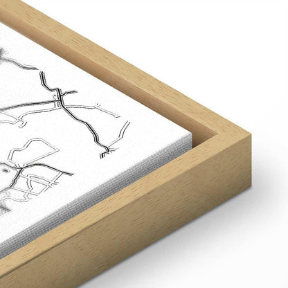 Leinwandbild - City Plan: Krakow (1 Part) Wide