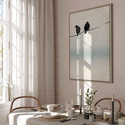 Leinwandbild - Frozen Sparrows (1 Part) Vertical