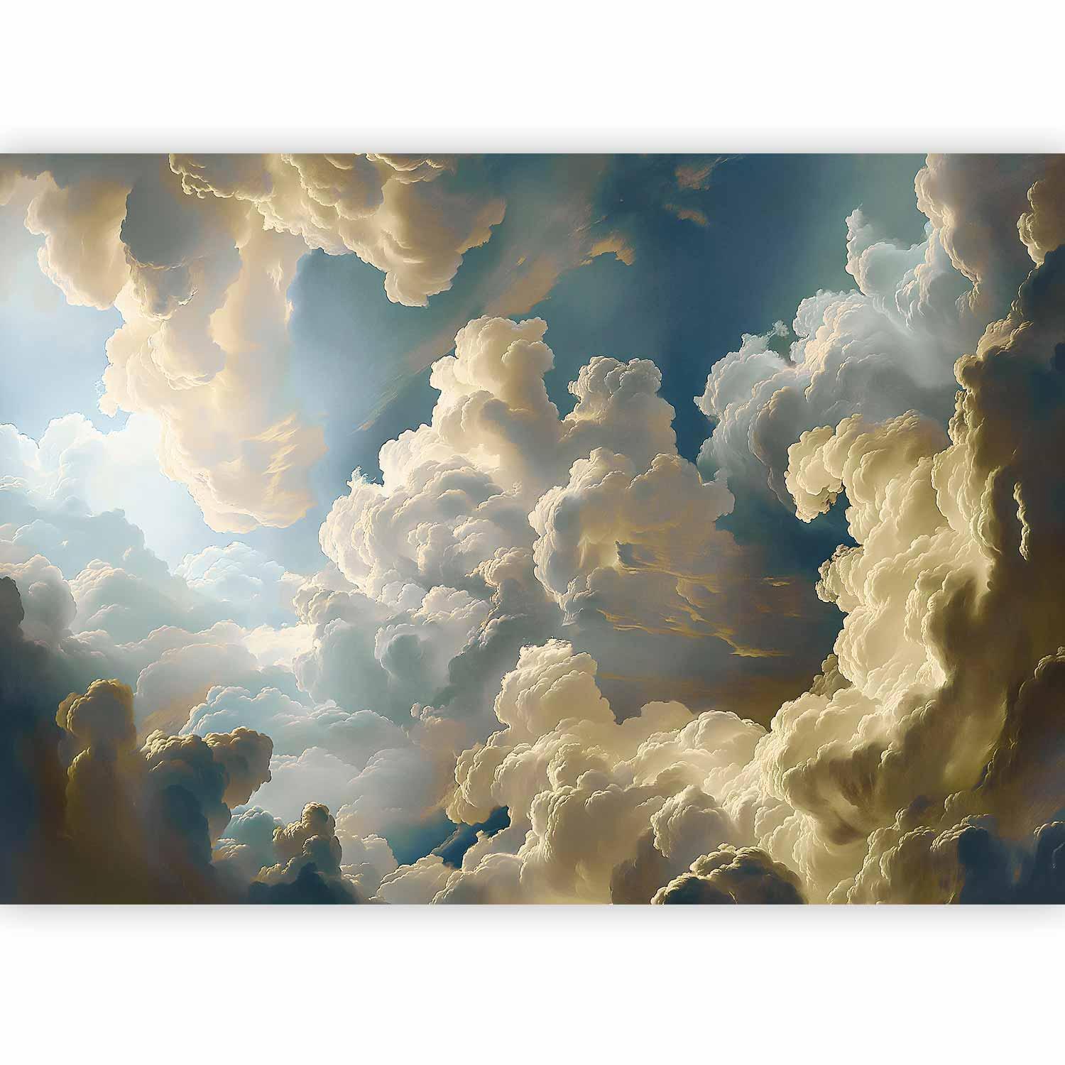 Fototapete - Sun and Shadows: A Theatrical Display of Nature High Above the Earth Artgeist