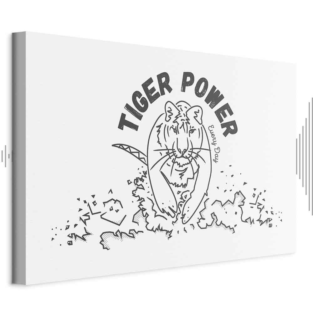 Leinwandbild - Tiger Power (1 Part) Wide