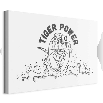 Leinwandbild - Tiger Power (1 Part) Wide