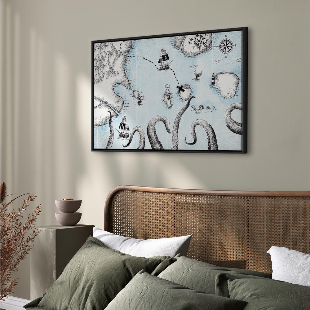 Leinwandbild - Treasure Map (1 Part) Wide