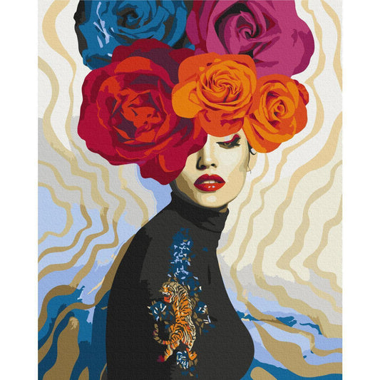 Malen nach Zahlen - Tiger on Shoulder