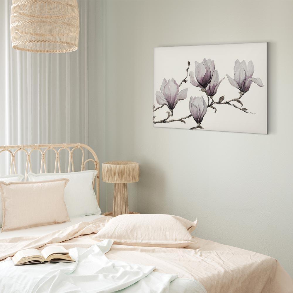 Leinwandbild - Painted Magnolias (1 Part) Wide