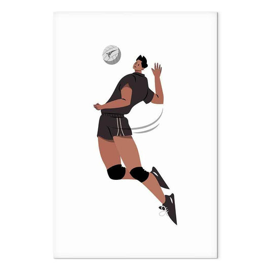 Leinwandbild - Volleyball Player on a White Background - Illustration