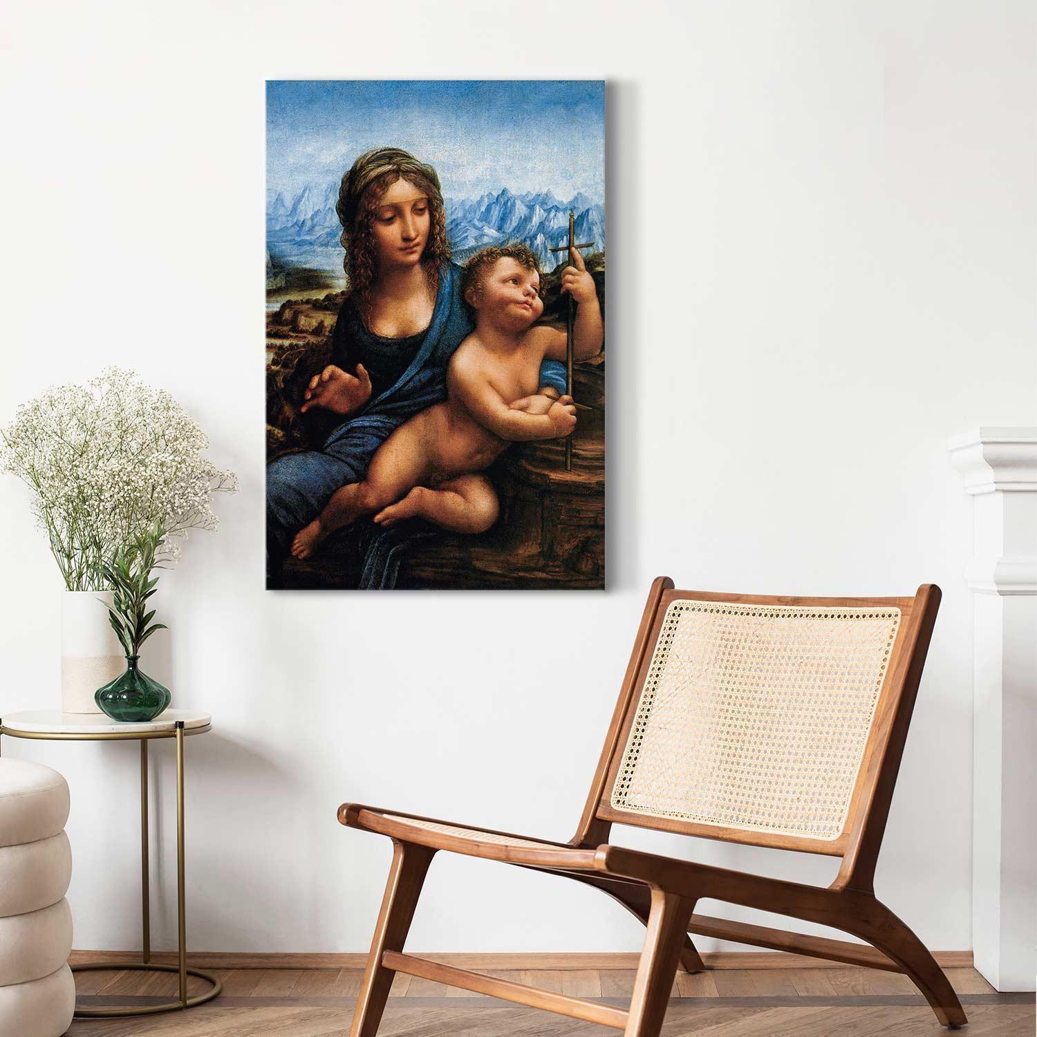 Leinwandbild - Madonna With a Distaff (Leonardo da Vinci) Artgeist