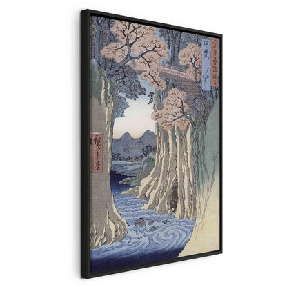 Leinwandbild - Utagawa Hiroshige – The monkey bridge in the Kai province