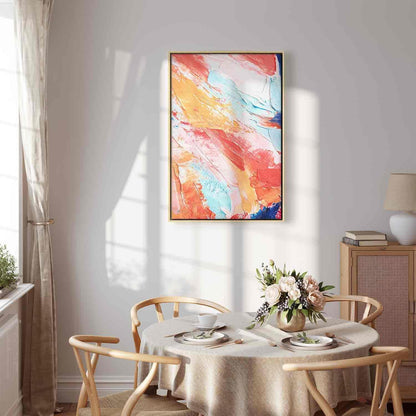 Leinwandbild - Spring Shades - A Colorful Mix of Warm and Cool Tones on Canvas