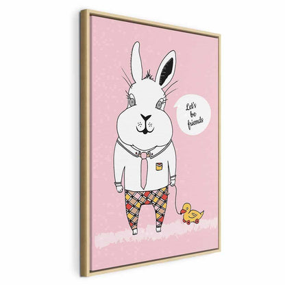 Leinwandbild - Rabbit's Friend (1 Part) Vertical
