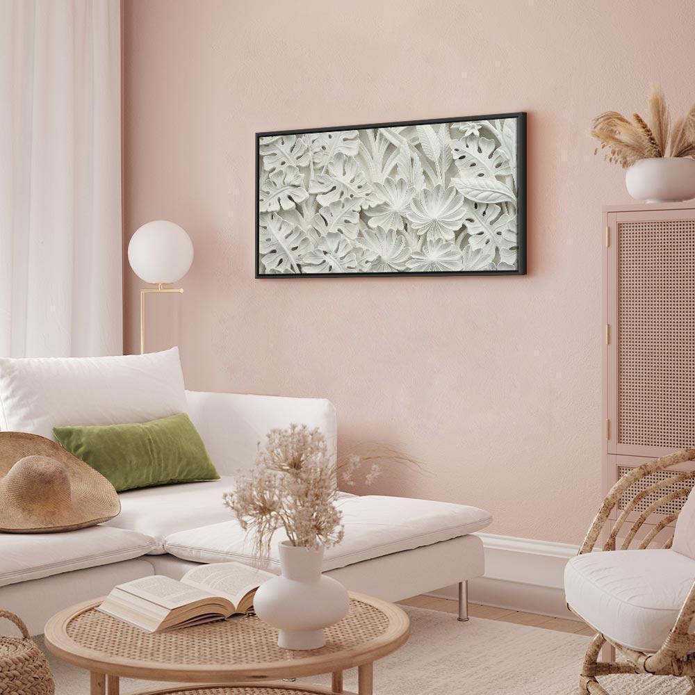 Wandbild Alabaster Garden – Elegantes Blumenmotiv in zarten Farben