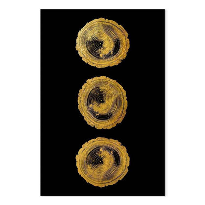 Leinwandbild - Golden Knots (1 Part) Vertical