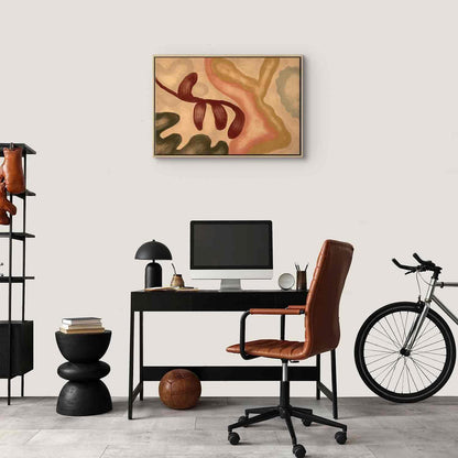 Leinwandbild - Colorful shapes – worn-out figures in lime wash technique