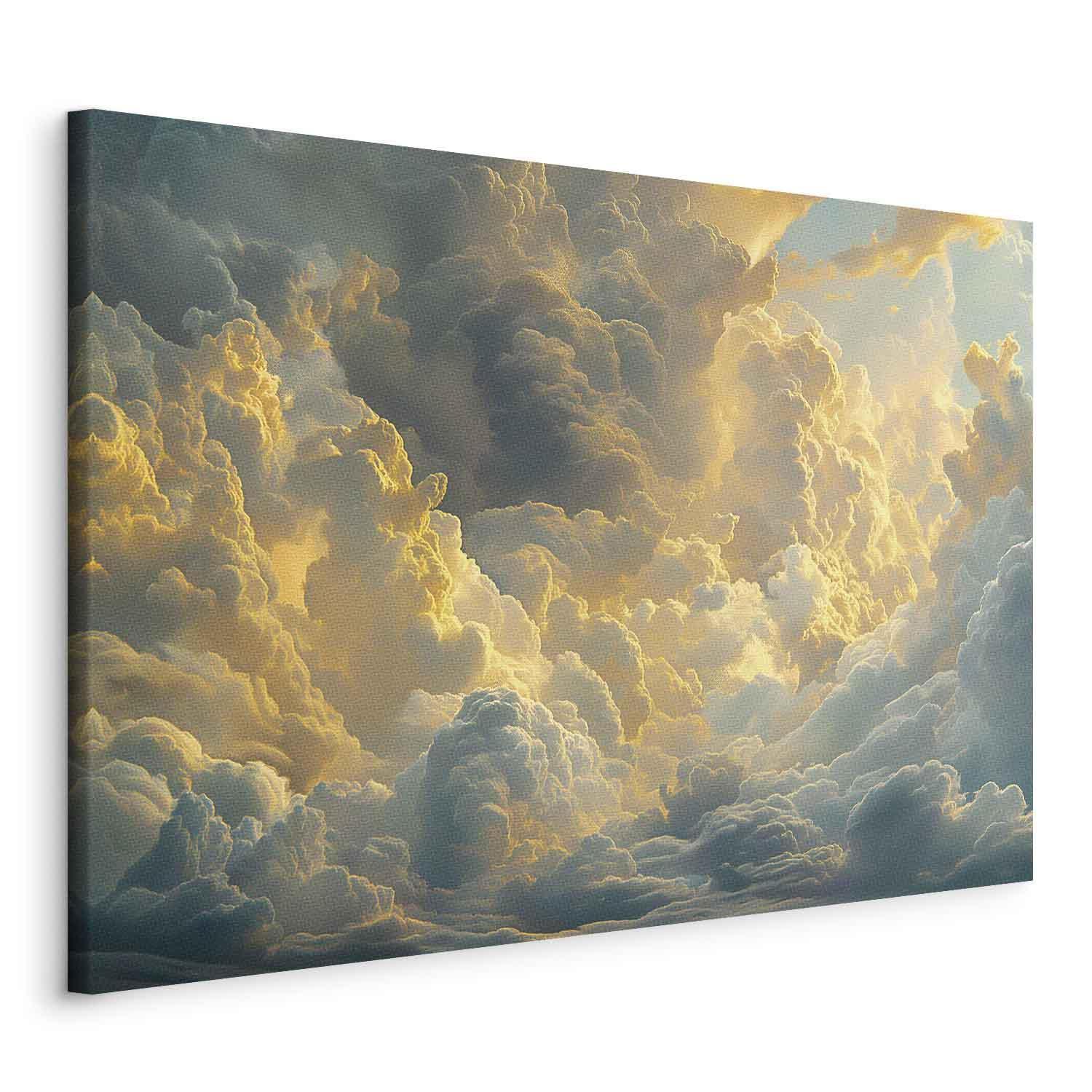 Leinwandbild - Last Breath of the Day: Clouds Illuminated by Evening Glow Artgeist