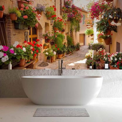 Fototapete - The Alley in Spello (Italy)