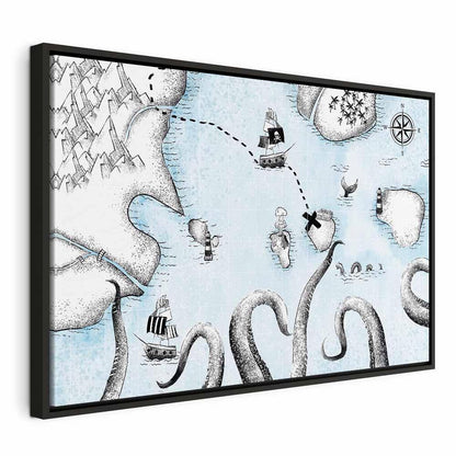 Leinwandbild - Treasure Map (1 Part) Wide