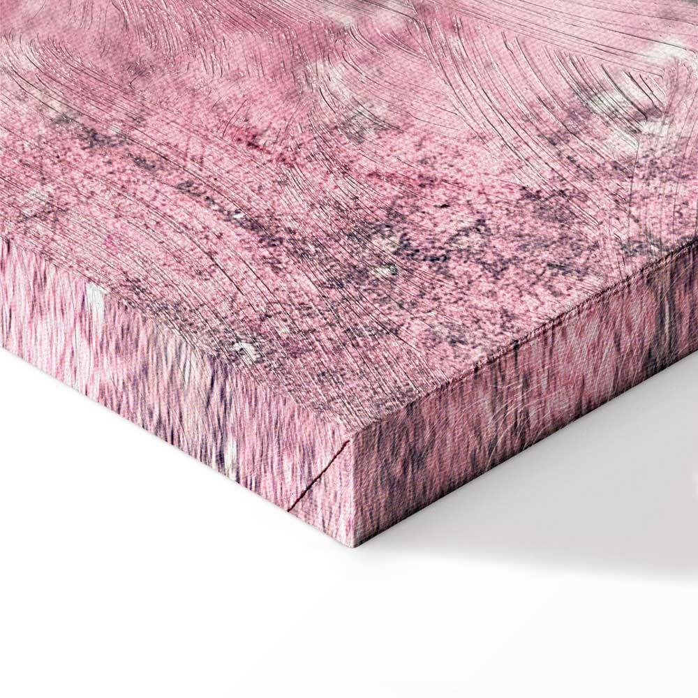 Leinwandbild - Figure on Pink Background (1-part) - Female Silhouette in Marble