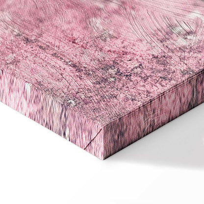 Leinwandbild - Figure on Pink Background (1-part) - Female Silhouette in Marble