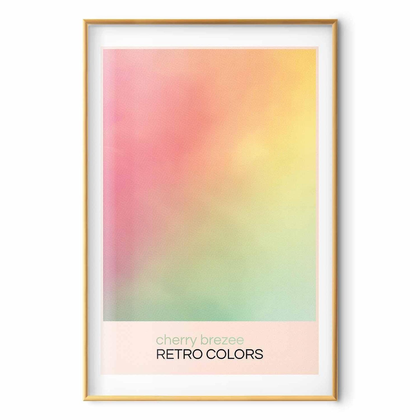 Poster - Cherry Breeze - Pastel Gradient in Soft, Retro Colors