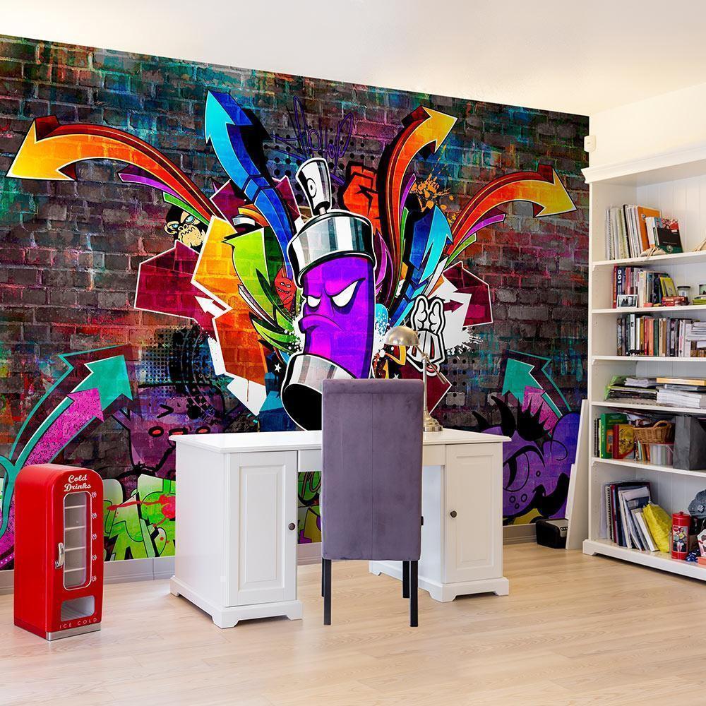 Fototapete - Graffiti: Colourful attack Artgeist