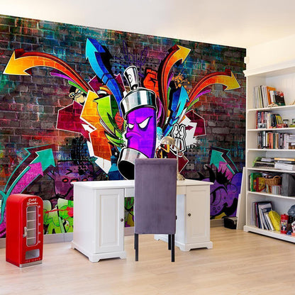 Fototapete - Graffiti: Colourful attack Artgeist