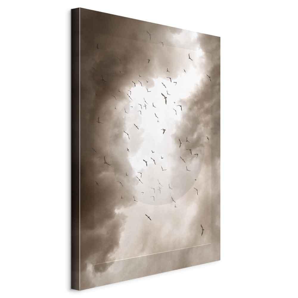Leinwandbild - Birds in the Clouds (1 Part) Vertical