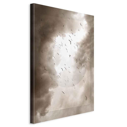 Leinwandbild - Birds in the Clouds (1 Part) Vertical