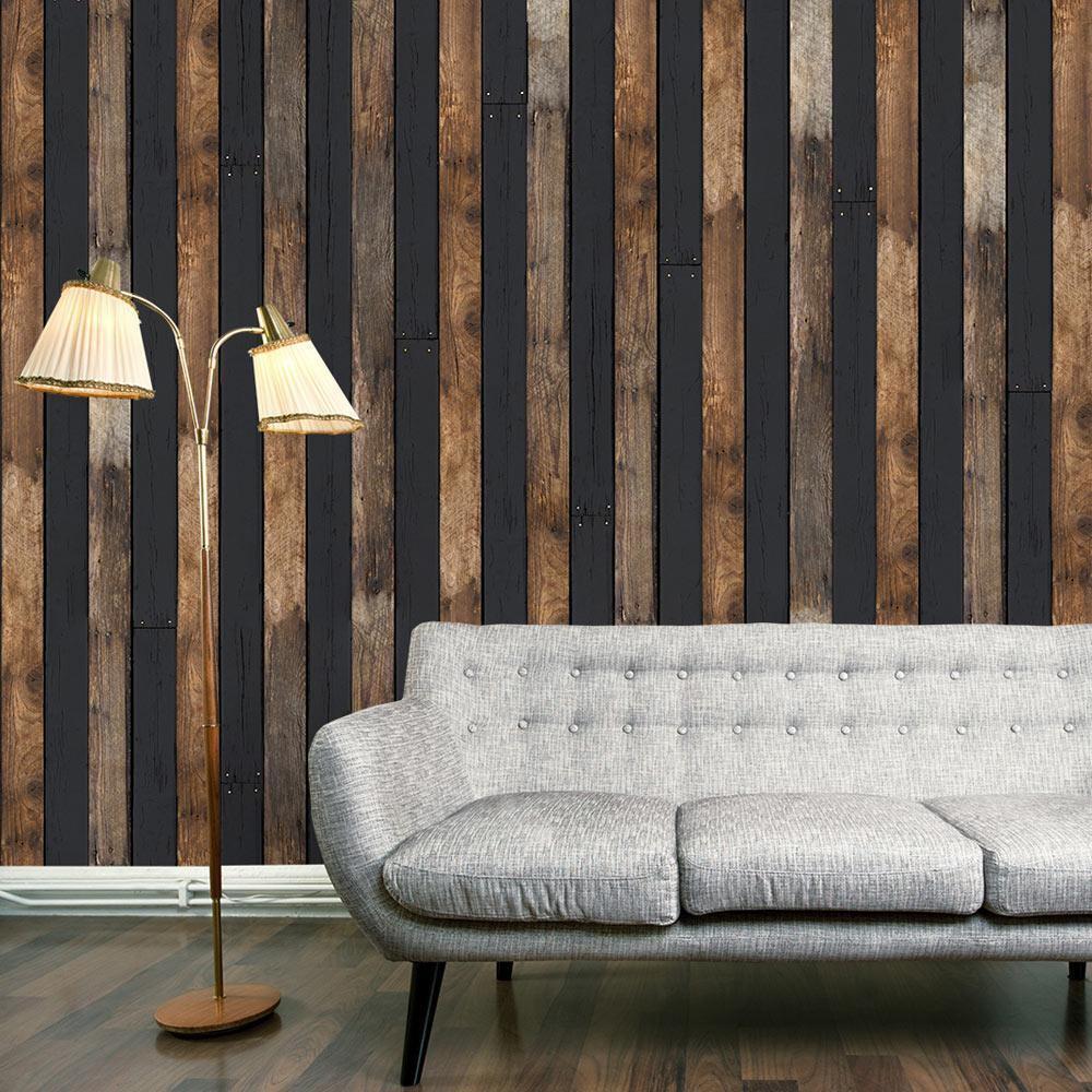 Tapete - Holzduo - Stilvolle Holzoptik für eine natürliche Atmosphäre