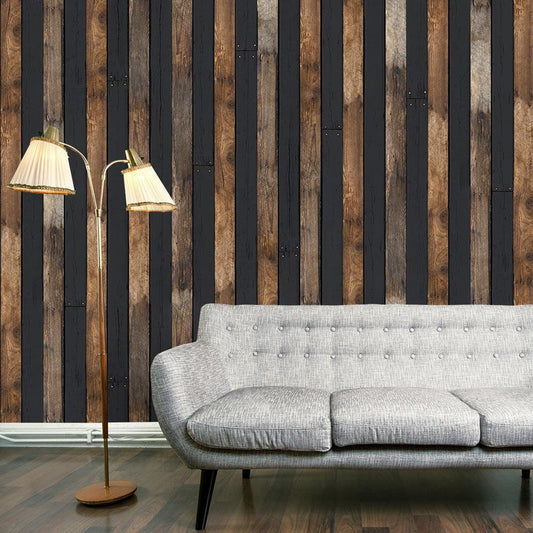 Tapete - Holzduo - Stilvolle Holzoptik für eine natürliche Atmosphäre