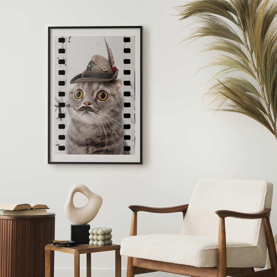 Poster - Cat in a Hat Artgeist