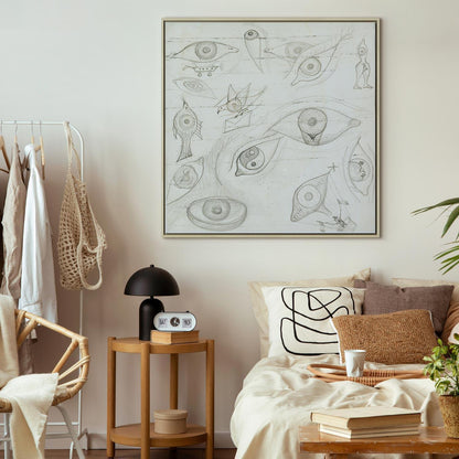 Leinwandbild - Frida Kahlo – Drawing of Eyes