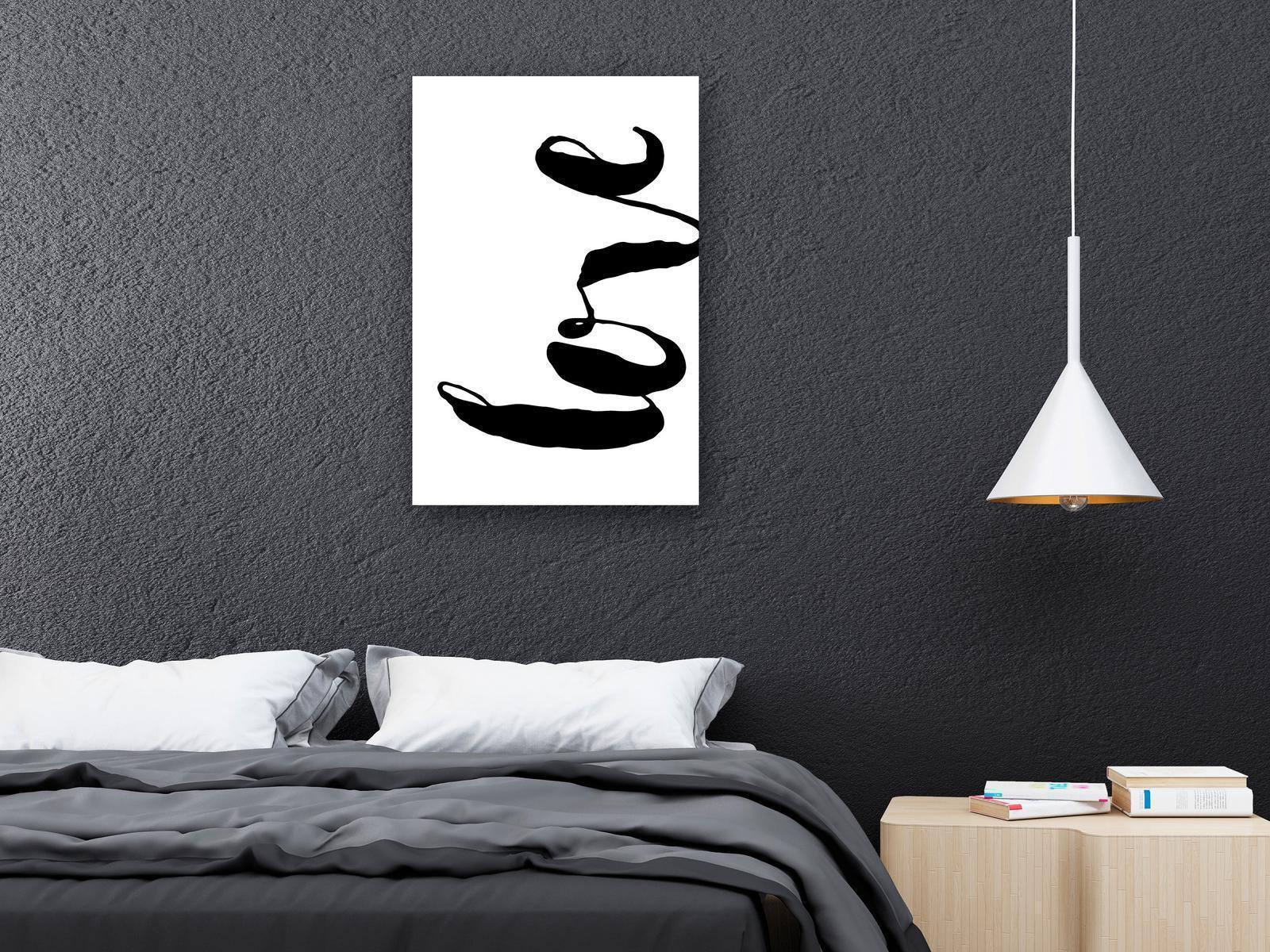 Leinwandbild - Black Love (1 Part) Vertical Artgeist