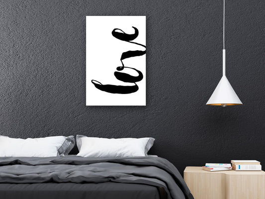Leinwandbild - Black Love (1 Part) Vertical Artgeist