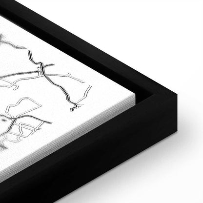 Leinwandbild - City Plan: Krakow (1 Part) Wide