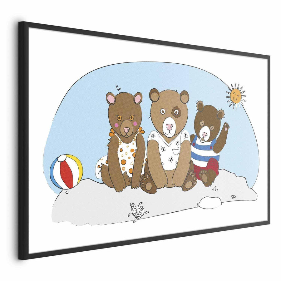 Poster - Bears on the Beach Artgeist