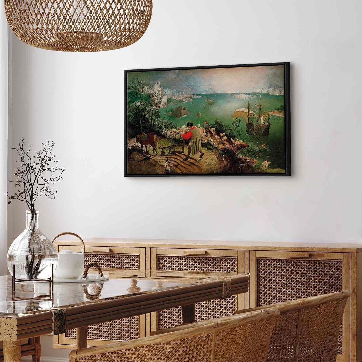 Leinwandbild - Landscape with the Fall of Icarus Artgeist
