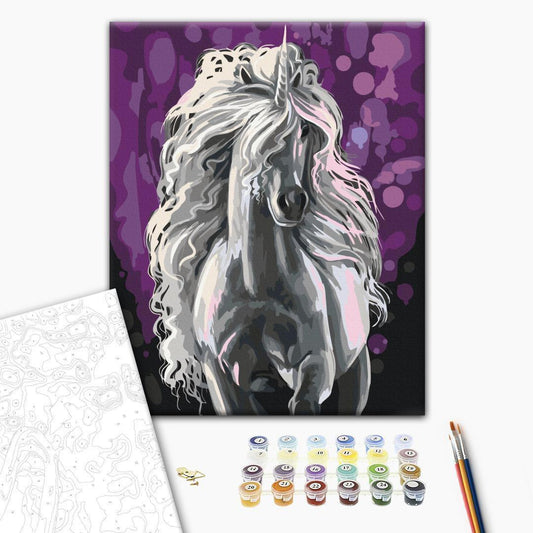 Malen nach Zahlen - White Unicorn