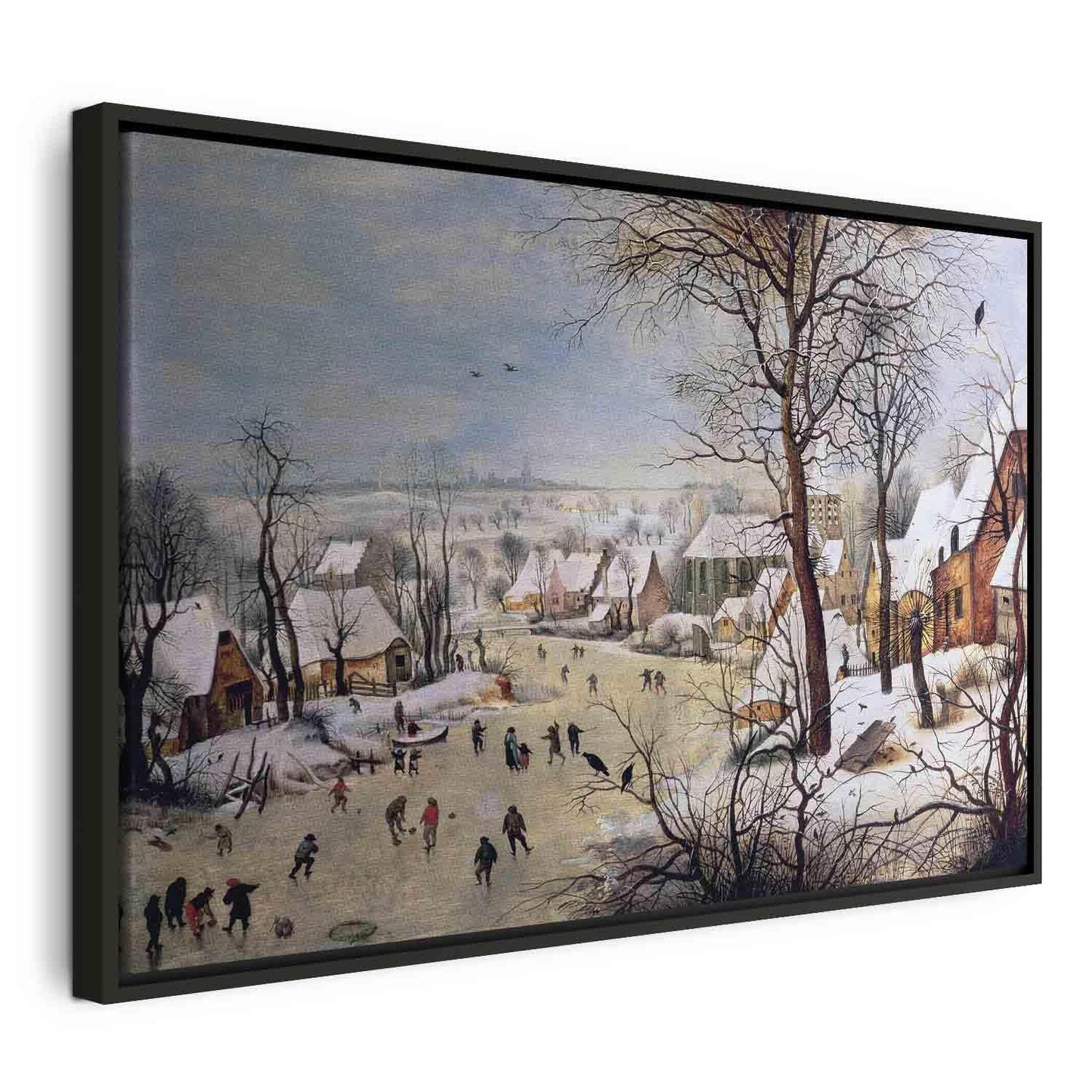 Leinwandbild - Winter Landscape with Birdtrap (Pieter Bruegel the Elder) Artgeist