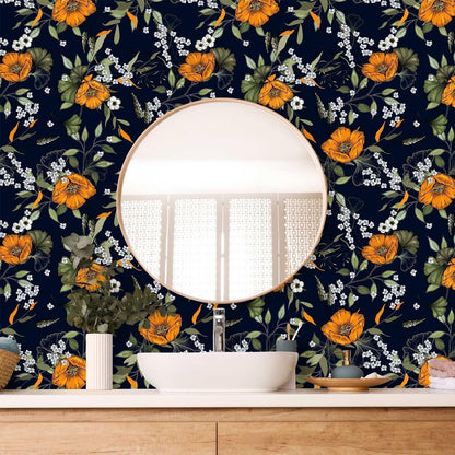 Tapete - Orange Bloom