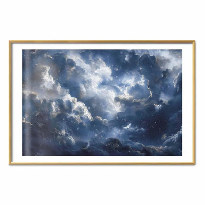 Poster - Astronomical Wonders: Clouds and Stars in Harmonious Union