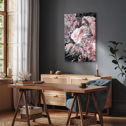 Leinwandbild - Among Flowers (1-part) - Blooming Plants in Nature's Colors