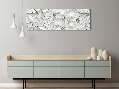 Leinwandbild Alabaster Garden – Florale Eleganz in zarten Tönen