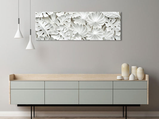 Leinwandbild Alabaster Garden – Florale Eleganz in zarten Tönen