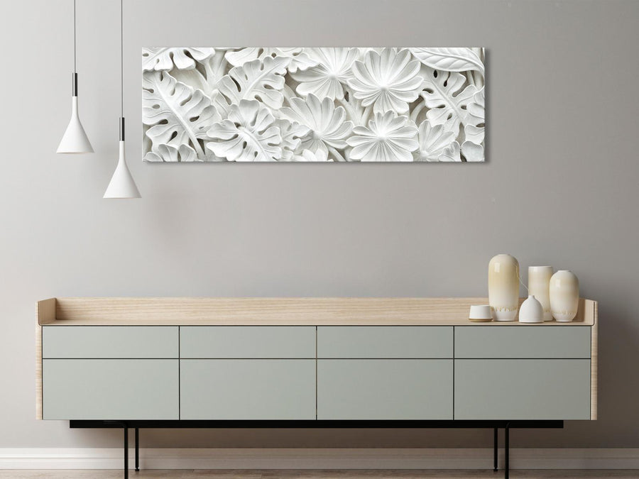 Leinwandbild Alabaster Garden – Florale Eleganz in zarten Tönen